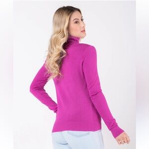 Women’s Pink Turtleneck Sweater
